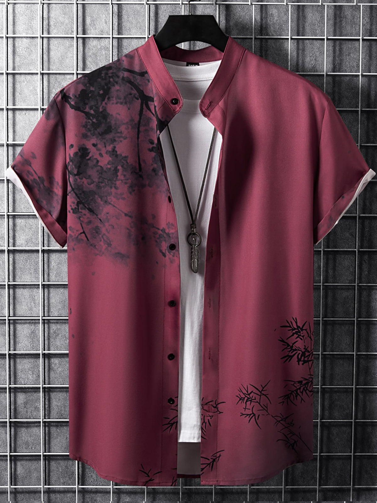 Manfinity RSRT Men 1Pc Plants Print Shirt