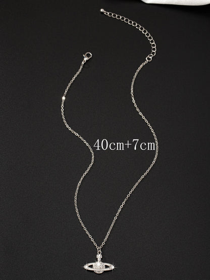 Earth Pendant Necklace – Sparkling Rhinestone Globe