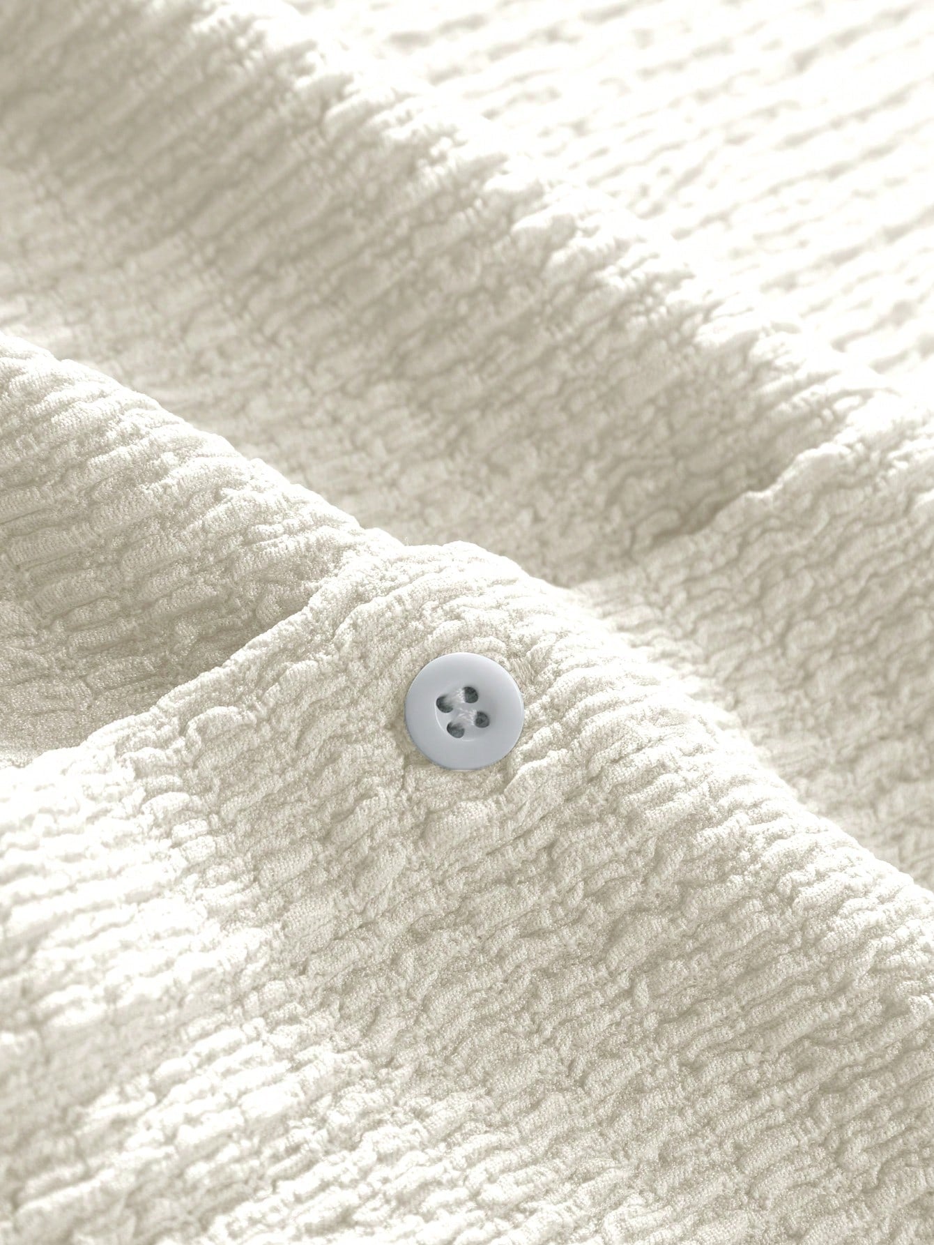 Men’s Solid Color Casual Shirt – Loose Fit Short Sleeve