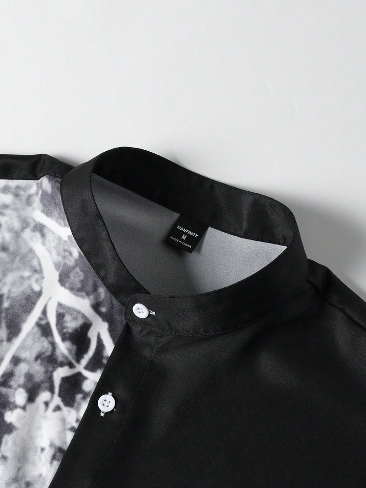 Manfinity RSRT Men 1Pc Plants Print Shirt