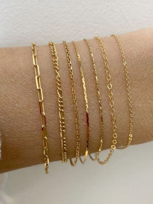 5Pcs Stainless Steel Heart Beaded Multi-Layer Bracelet Set, Fashionable Accessory for Daily, Work, Party, Unisex Jewelry (Bead Quantity Random)