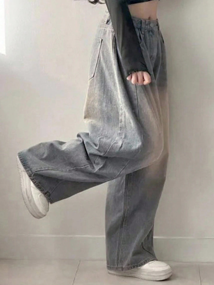 DAZY Women'S Loose Fit Insert Pocket Wide Leg Casual Jeans,Baggy Jeans