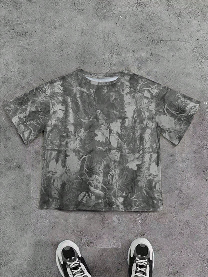 INAWLY Women'S Casual Loose Camo Print Short Sleeve T-Shirt