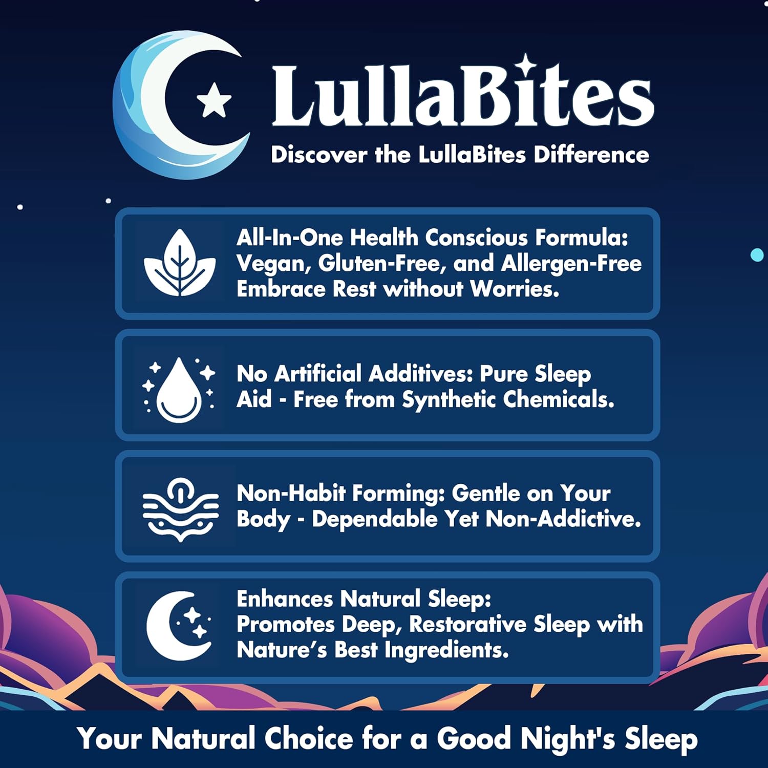 Natural Sleep Support Gummies – Vegan & Gluten-Free