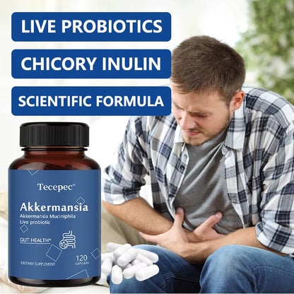 Akkermansia Muciniphila Active Probiotic Capsules, Support Digestion, Intestinal Health, Promote Intestinal Flora Balance