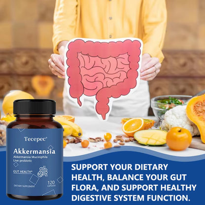 Akkermansia Muciniphila Active Probiotic Capsules, Support Digestion, Intestinal Health, Promote Intestinal Flora Balance