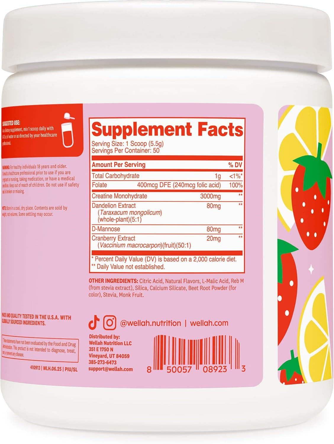 Creatine for Women – Strawberry Lemonade (50 Servings)