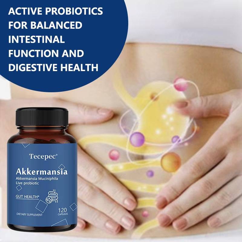 Akkermansia Muciniphila Active Probiotic Capsules, Support Digestion, Intestinal Health, Promote Intestinal Flora Balance