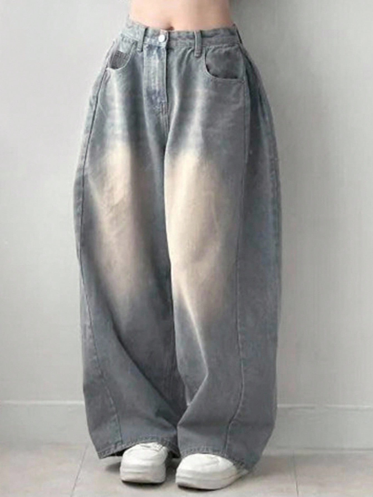 DAZY Women'S Loose Fit Insert Pocket Wide Leg Casual Jeans,Baggy Jeans