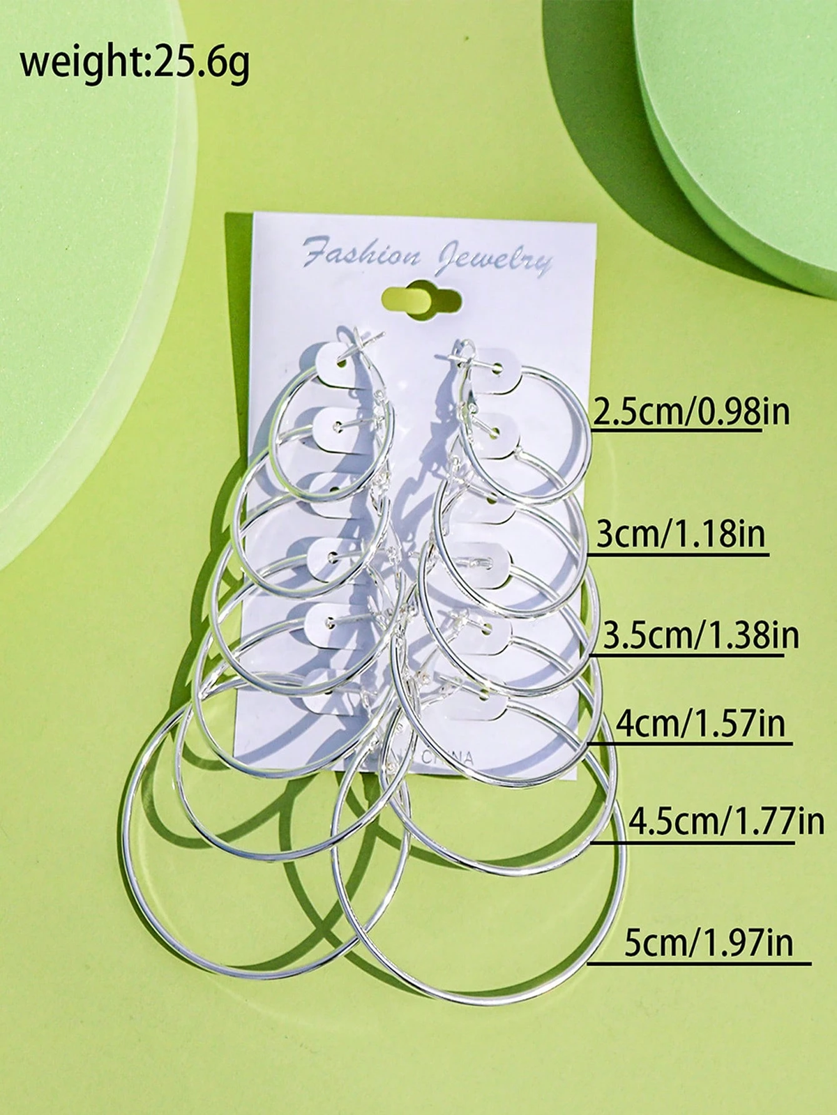 12Pcs/Set Hoop Earrings Set Stainless Steel Big and Small Different Size Circle Exaggerated C-Shaped Decor Gold Hoops Silver round Hoops Earrings Classic Jewelry Gift Set for Women & Men & Girls Daily Earrings