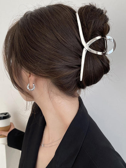 1Pc Women Criss Cross Design Casual Hair Claw for Daily Life Elegant Claw Clips Hair Clips Hair Jaw Clip Hair Clamps Hair Clutch Hair Catcher Clip, School Stuff, College Fall Winter Hair Accessories for Women Bows for Vacation Outfits Woman