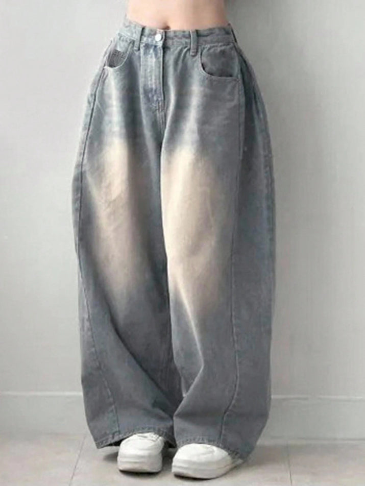 DAZY Women'S Loose Fit Insert Pocket Wide Leg Casual Jeans,Baggy Jeans