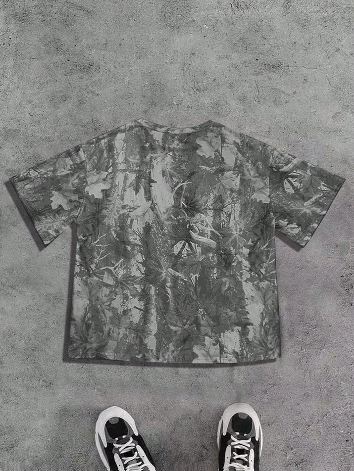 INAWLY Women'S Casual Loose Camo Print Short Sleeve T-Shirt