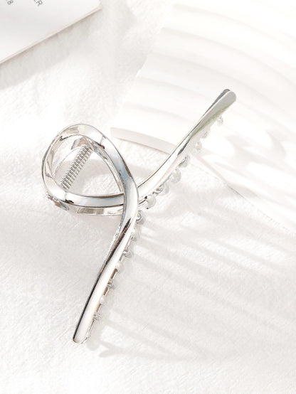 1Pc Women Criss Cross Design Casual Hair Claw for Daily Life Elegant Claw Clips Hair Clips Hair Jaw Clip Hair Clamps Hair Clutch Hair Catcher Clip, School Stuff, College Fall Winter Hair Accessories for Women Bows for Vacation Outfits Woman